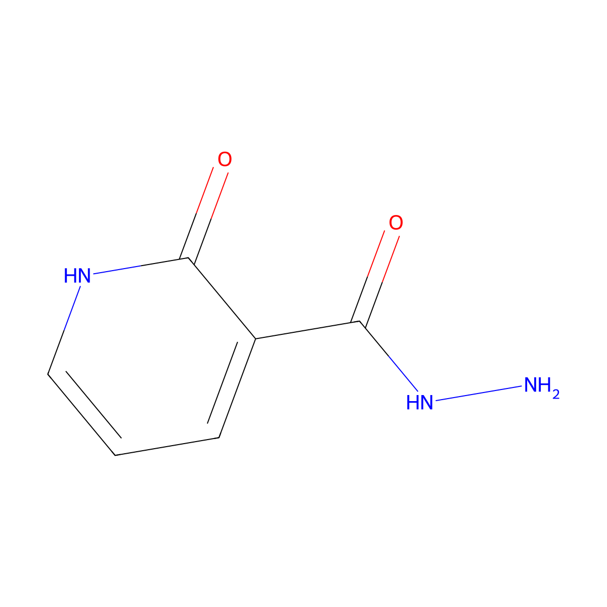 2-Oxo-1,2-dihydropyridine-3-carbohydrazide molecular structure, CAS 153336-74-4