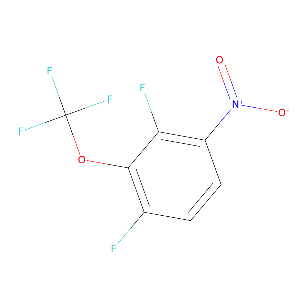 2,6-Difluor-3-nitro-1-(trifluormethoxy)benzol molecular structure, CAS 153338-22-8