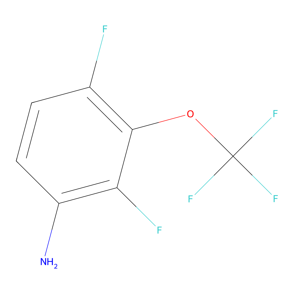 2,4-Difluoro-3-(trifluoromethoxy)aniline molecular structure, CAS 153338-24-0