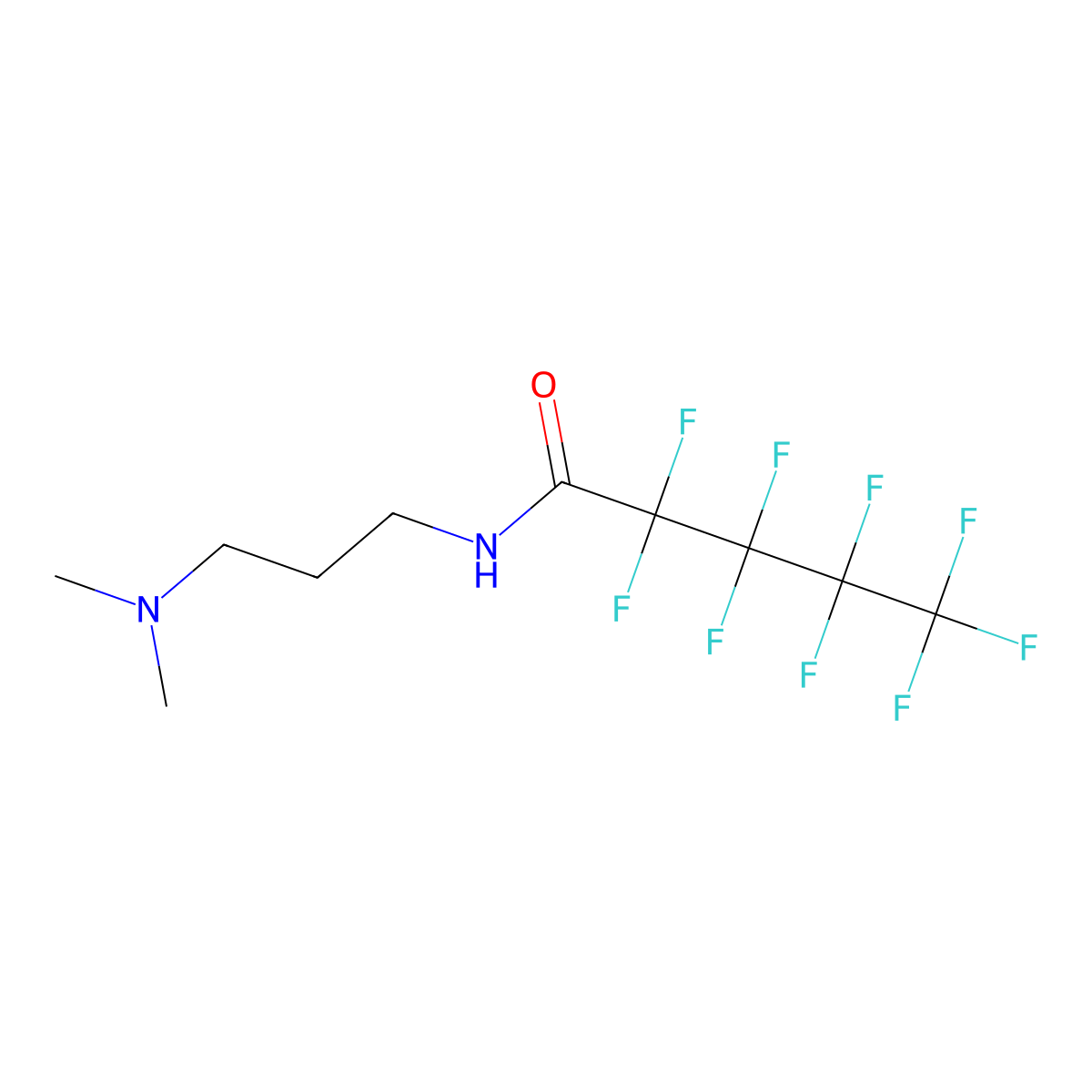 N-[3-(dimethylamino)propyl]-2,2,3,3,4,4,5,5,5-nonafluoropentanamide molecular structure, CAS 153339-13-0