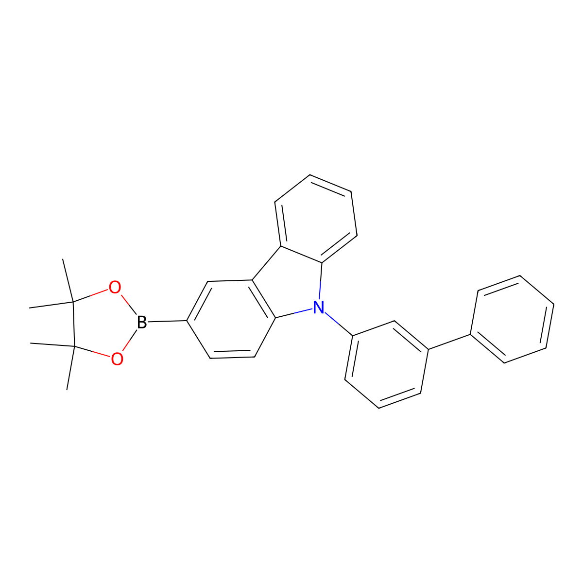 9-((1,1'-Biphenyl)-3-yl)-3-(4,4,5,5-tetramethyl-1,3,2-dioxaborolan-2-yl)-9H-carbazole molecular structure, CAS 1533406-38-0