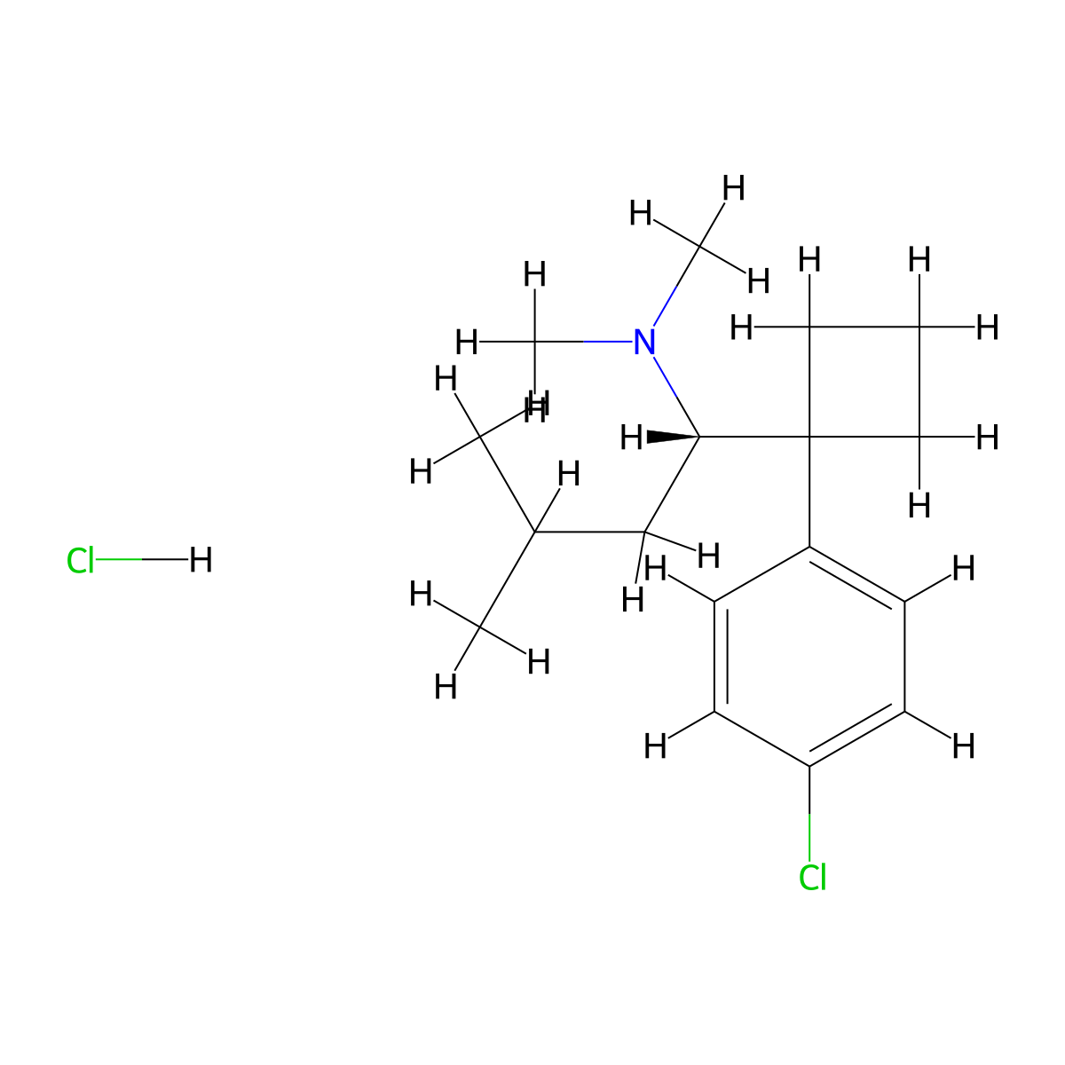 (S)-Sibutramine hydrochloride molecular structure, CAS 153341-23-2