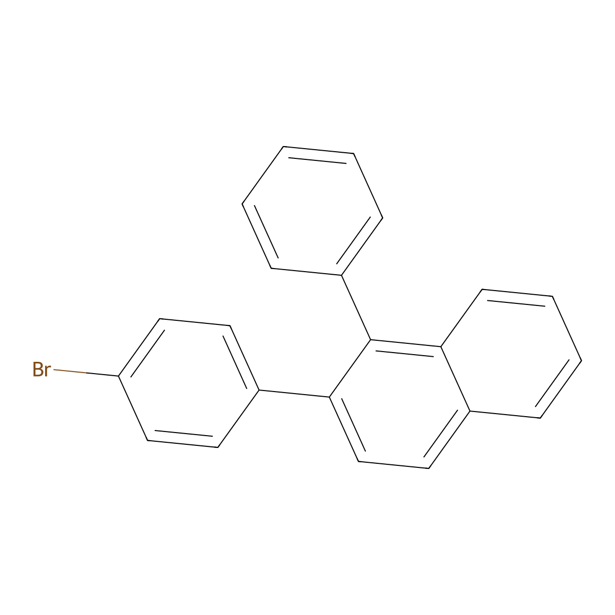 2-(4-Bromophenyl)-1-phenylnaphthalene molecular structure, CAS 1533415-48-3