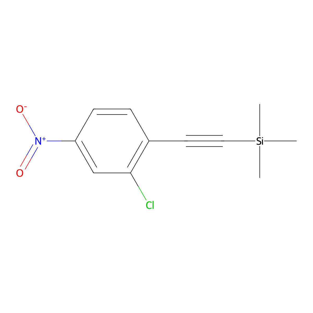 ((2-Chloro-4-nitrophenyl)ethynyl)trimethylsilane molecular structure, CAS 1533424-83-7