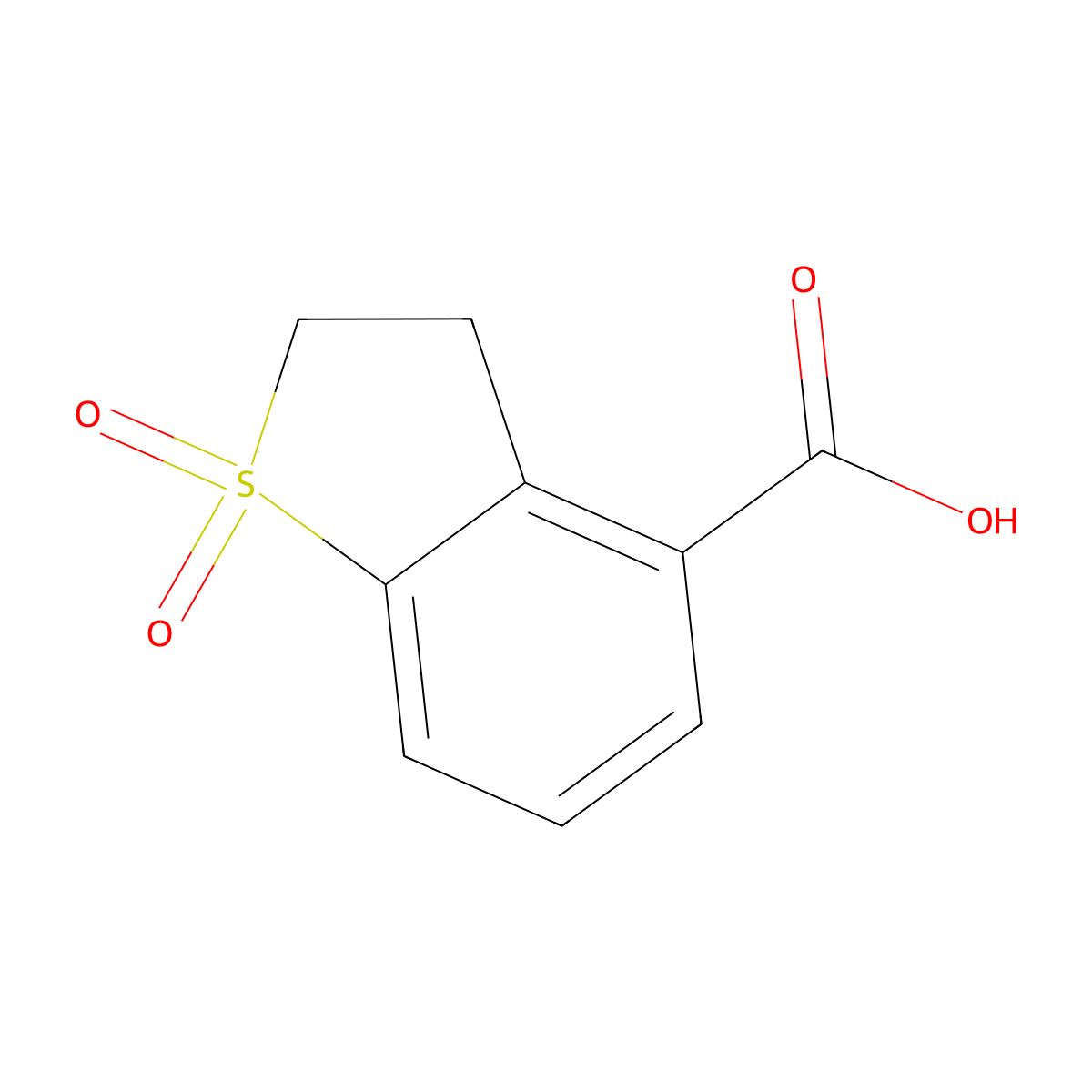 1,1-Dioxo-2,3-dihydro-1lambda6-benzothiophene-4-carboxylic acid molecular structure, CAS 1533432-75-5