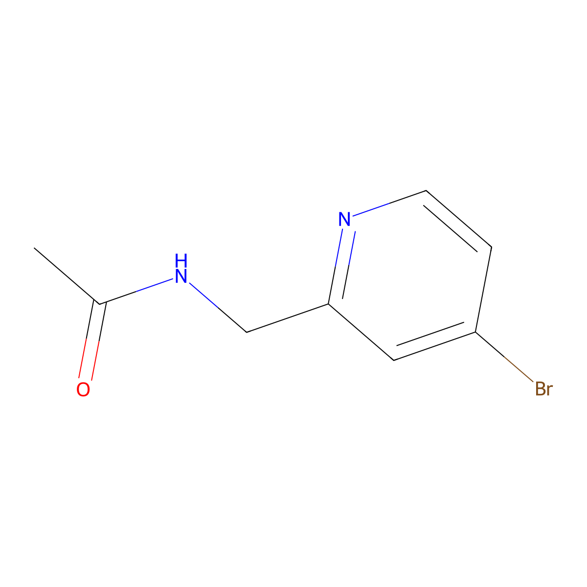 N-((4-Bromopyridin-2-yl)methyl)acetamide molecular structure, CAS 1533440-89-9