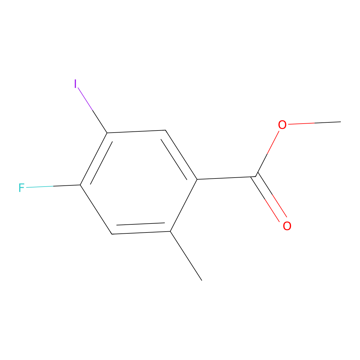 Methyl 4-fluoro-5-iodo-2-methylbenzoate molecular structure, CAS 1533441-19-8