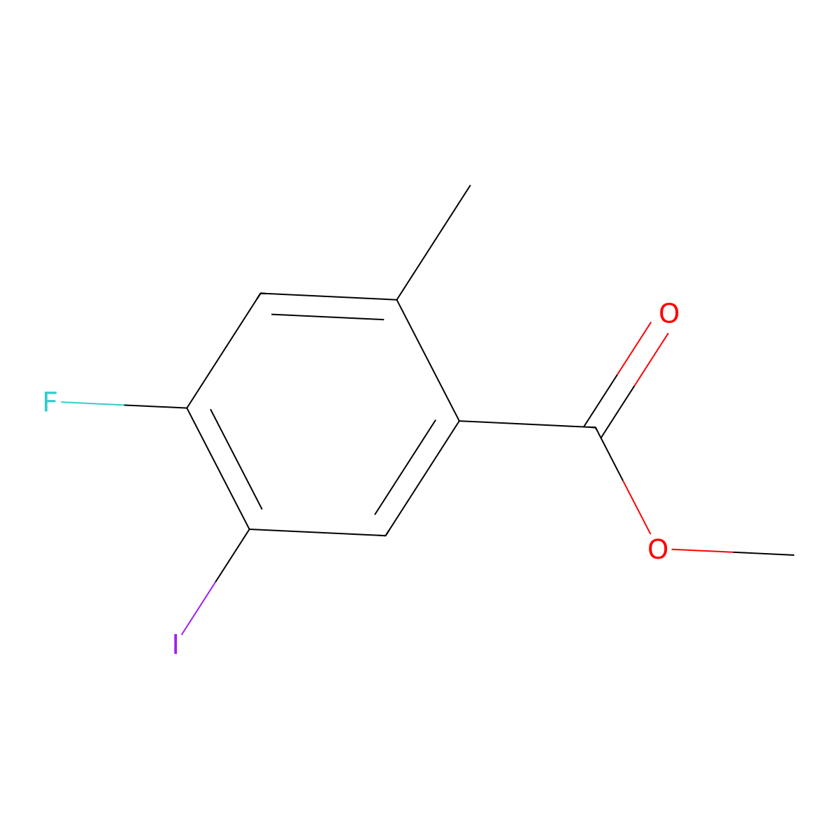 Methyl 4-fluoro-5-iodo-2-methylbenzoate molecular structure, CAS 1533441-19-8
