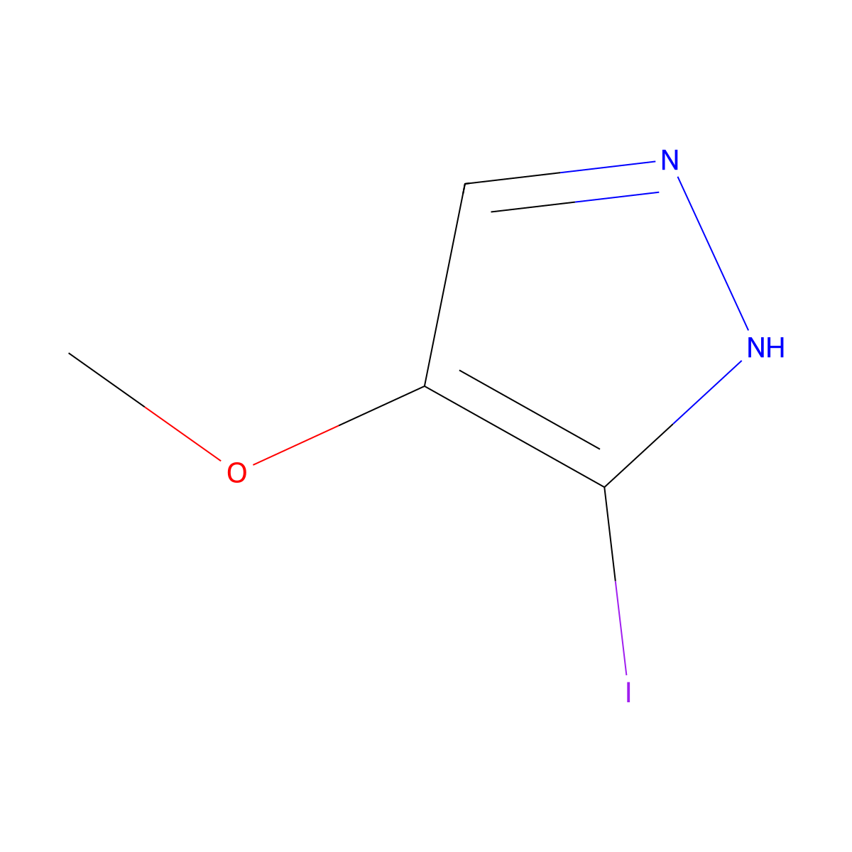 3-iodo-4-methoxy-1H-pyrazole molecular structure, CAS 1533442-08-8