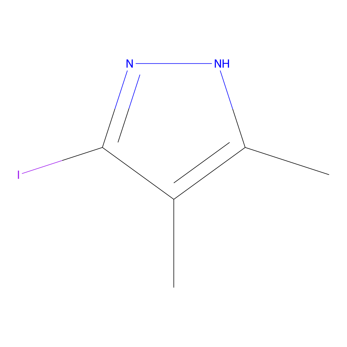 5-iodo-3,4-dimethyl-1H-pyrazole molecular structure, CAS 1533443-11-6