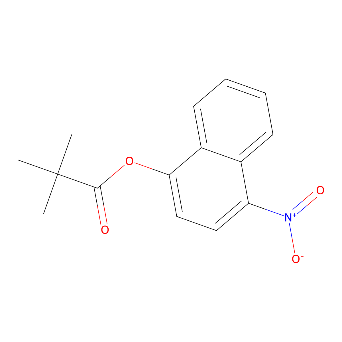 4-Nitro-1-naphthalenyl 2,2-dimethylpropanoate molecular structure, CAS 1533457-61-2