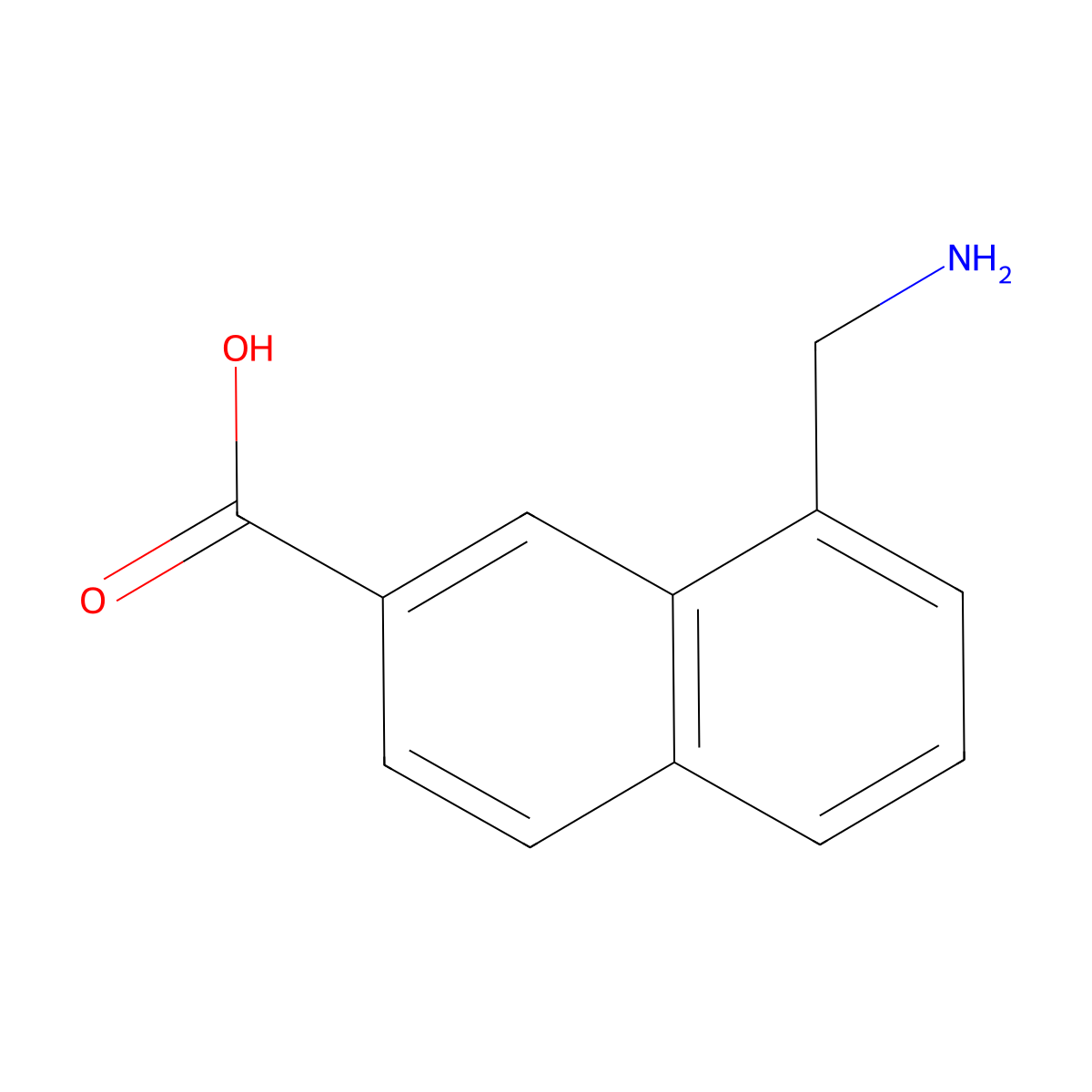 8-(Aminomethyl)naphthalene-2-carboxylic acid molecular structure, CAS 153346-60-2