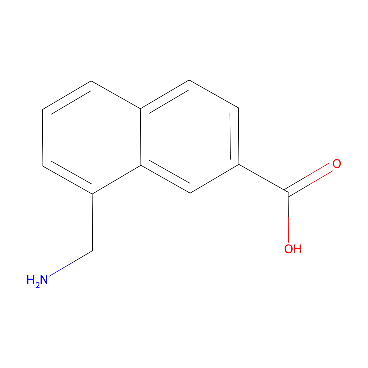 8-(Aminomethyl)naphthalene-2-carboxylic acid molecular structure, CAS 153346-60-2