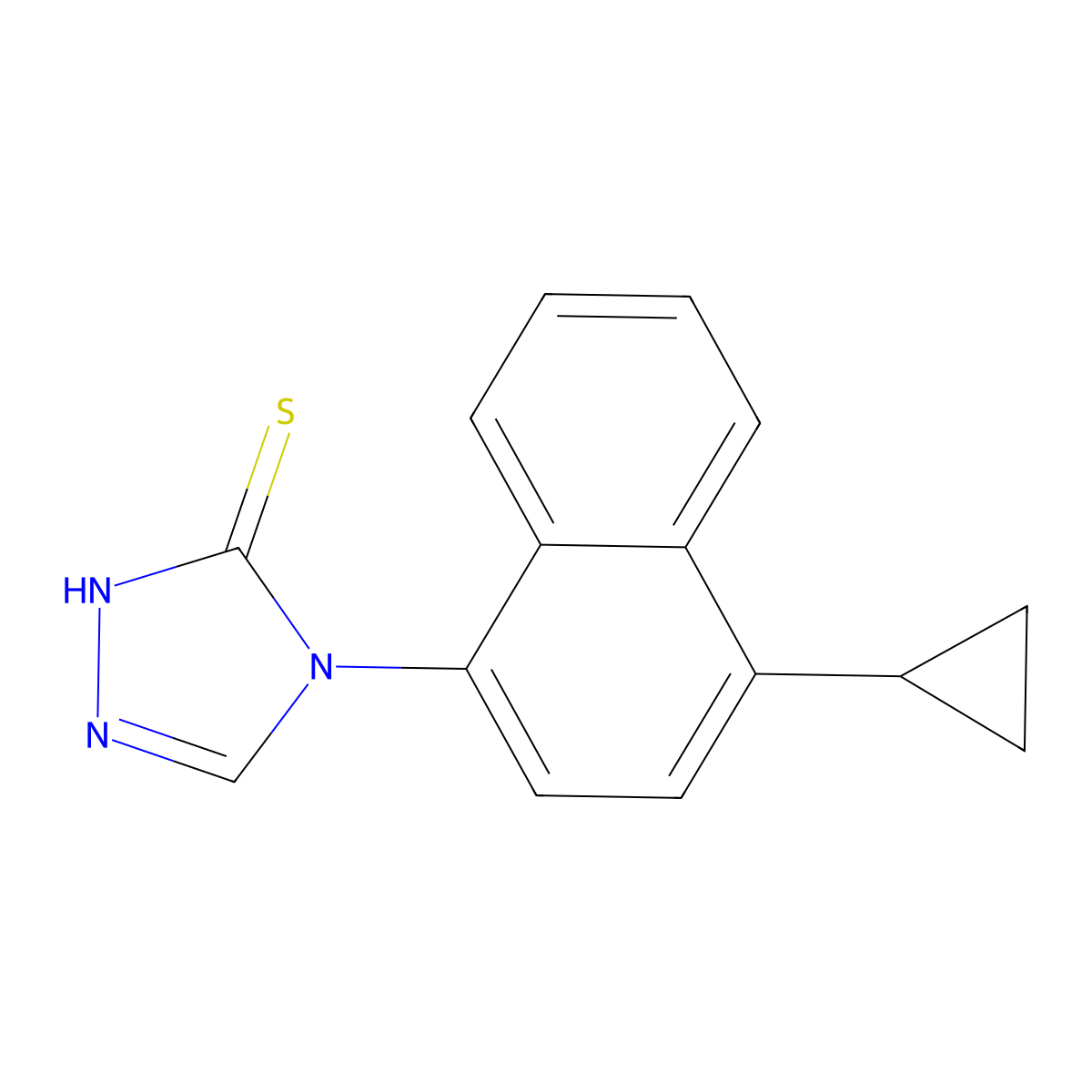 4-(4-Cyclopropyl-1-naphthalenyl)-2,4-dihydro-3H-1,2,4-triazole-3-thione molecular structure, CAS 1533519-84-4