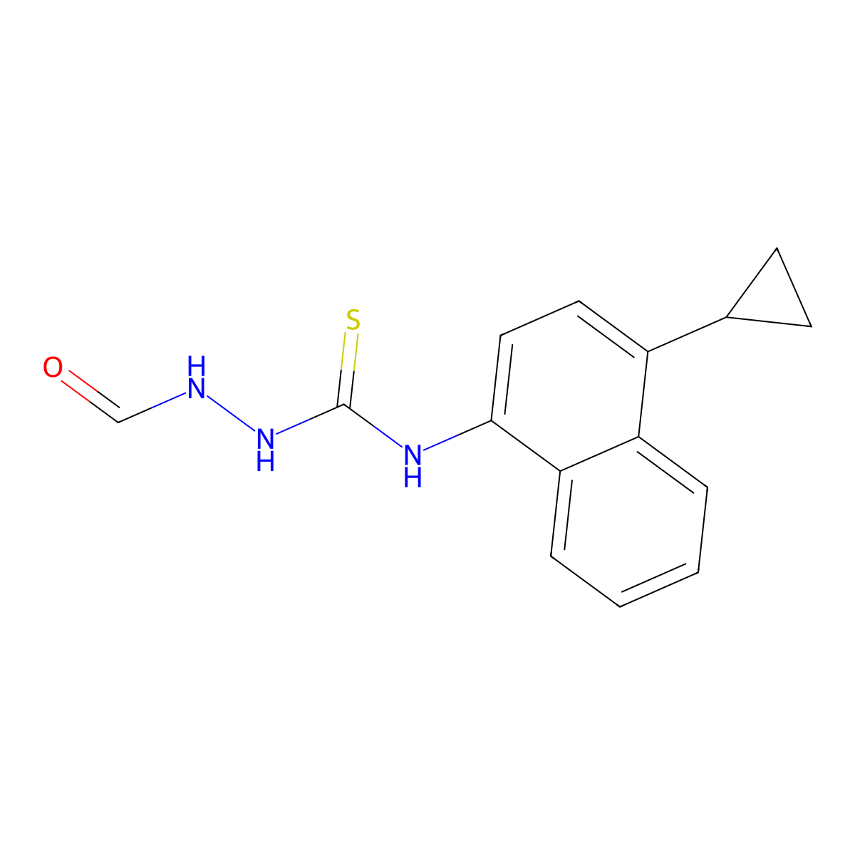 N-(4-Cyclopropyl-1-naphthalenyl)-2-formylhydrazinecarbothioamide molecular structure, CAS 1533519-86-6