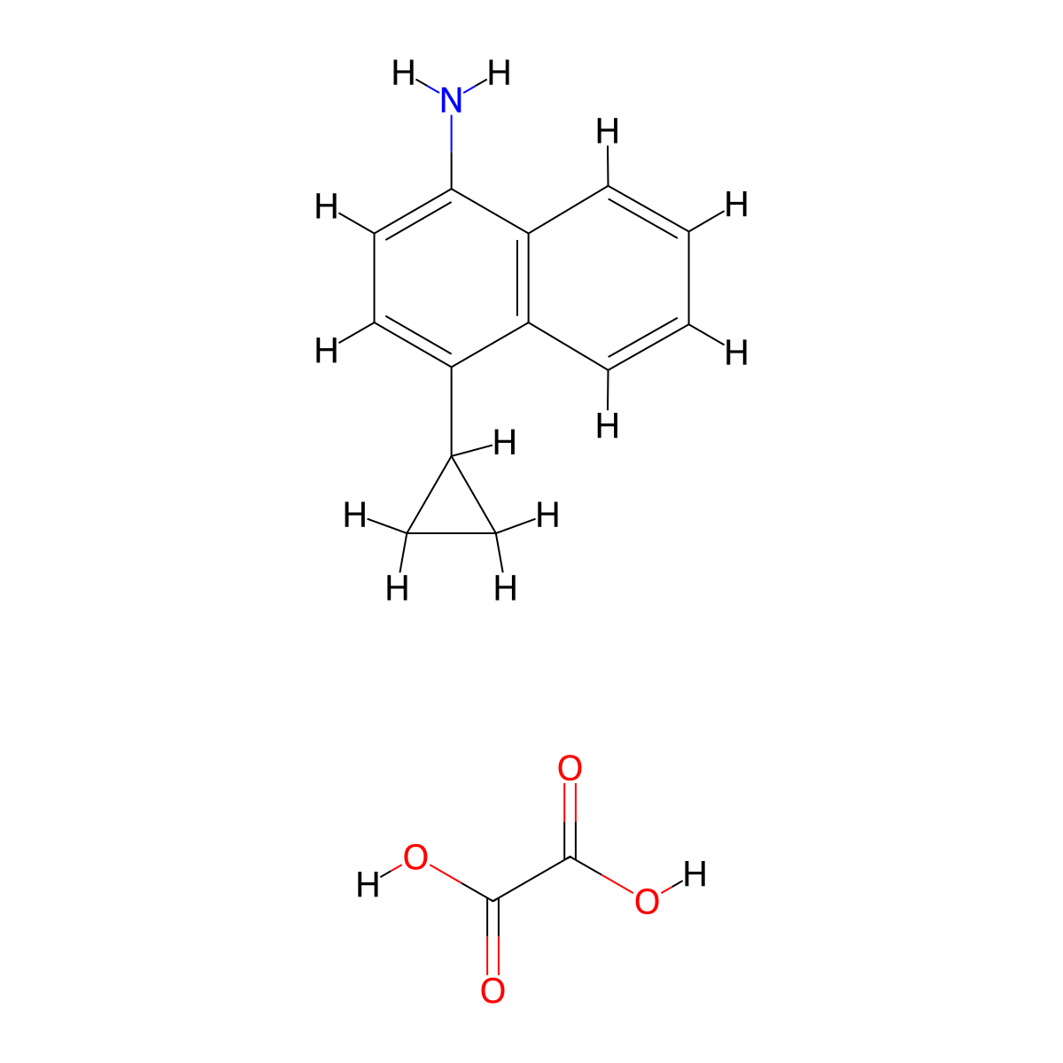 4-Cyclopropylnaphthalen-1-amine oxalate molecular structure, CAS 1533519-87-7