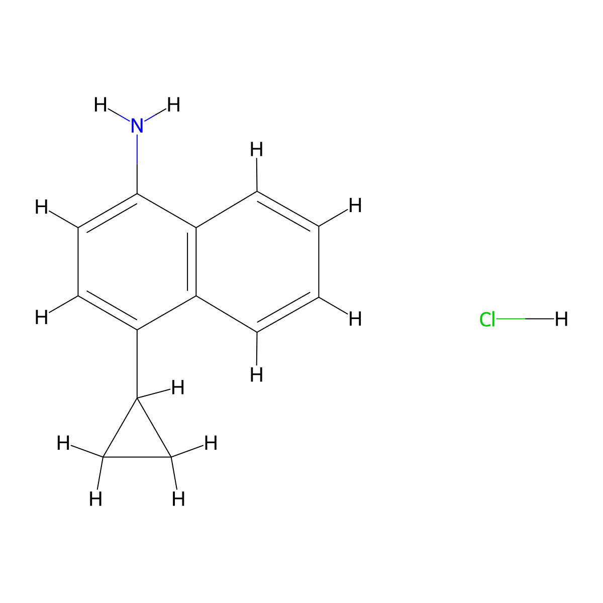 4-cyclopropylnaphthalen-1-aMine hydrochloride molecular structure, CAS 1533519-92-4
