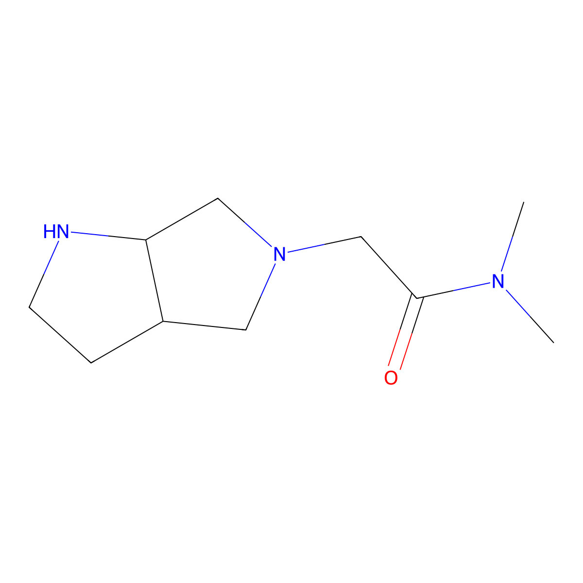 2-(cis-Hexahydropyrrolo[3,4-b]pyrrol-5(1H)-yl)-N,N-dimethylacetamide molecular structure, CAS 1533520-33-0