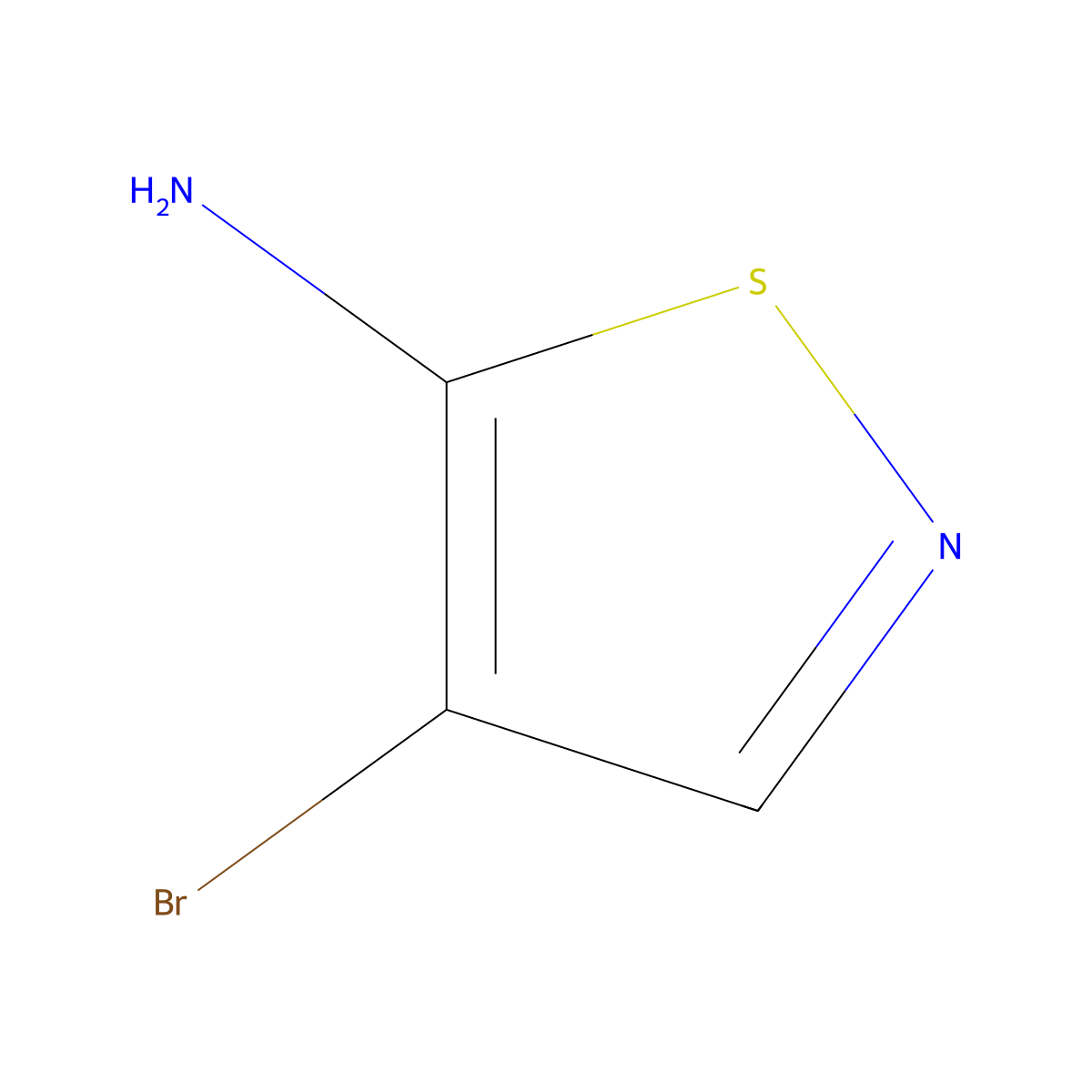 4-Bromo-1,2-thiazol-5-amine molecular structure, CAS 1533529-90-6