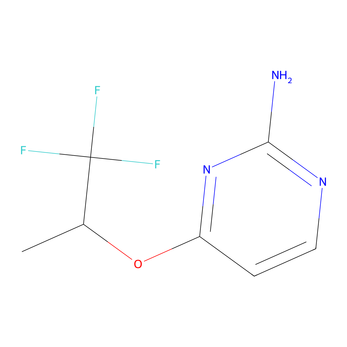 4-[(1,1,1-Trifluoropropan-2-yl)oxy]pyrimidin-2-amine molecular structure, CAS 1533539-28-4