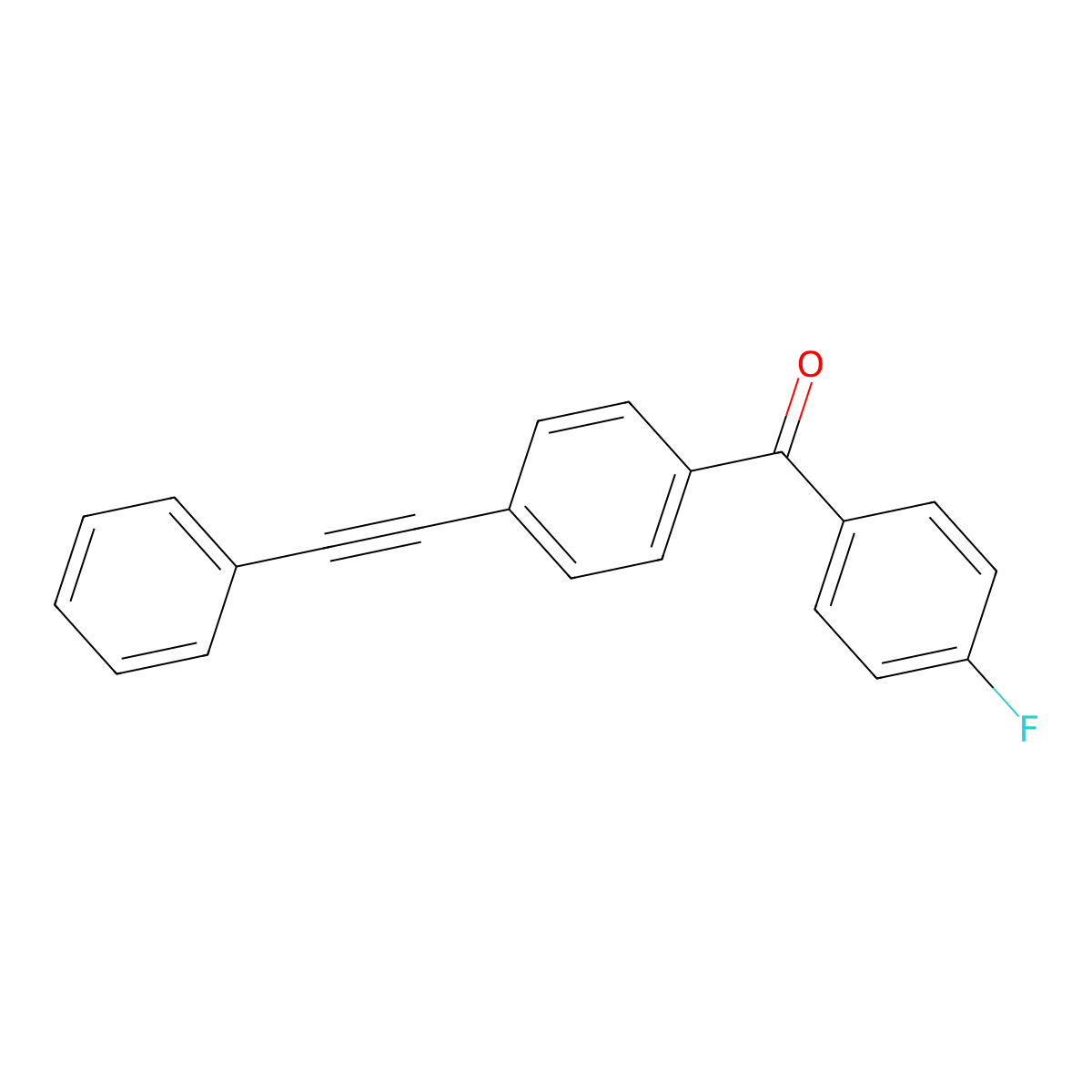 4-Fluoro-4'-(phenylethynyl)benzophenone molecular structure, CAS 153354-46-2