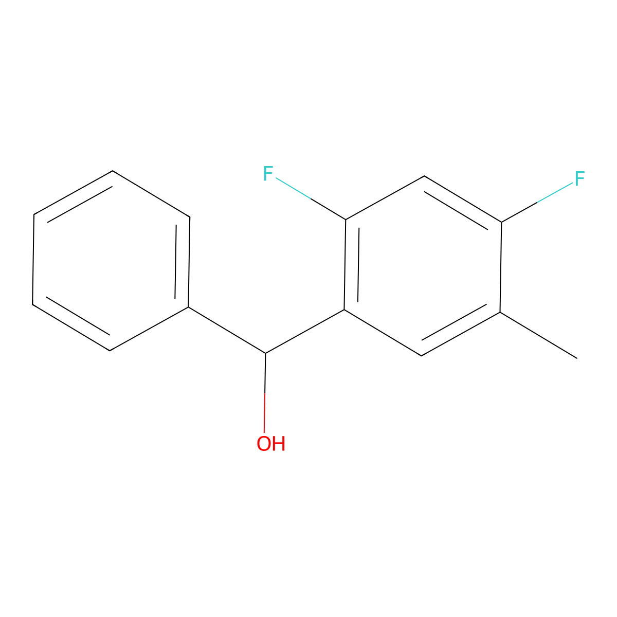 2,4-Difluoro-5-methyl-alpha-phenylbenZenemethanol molecular structure, CAS 1533553-30-8