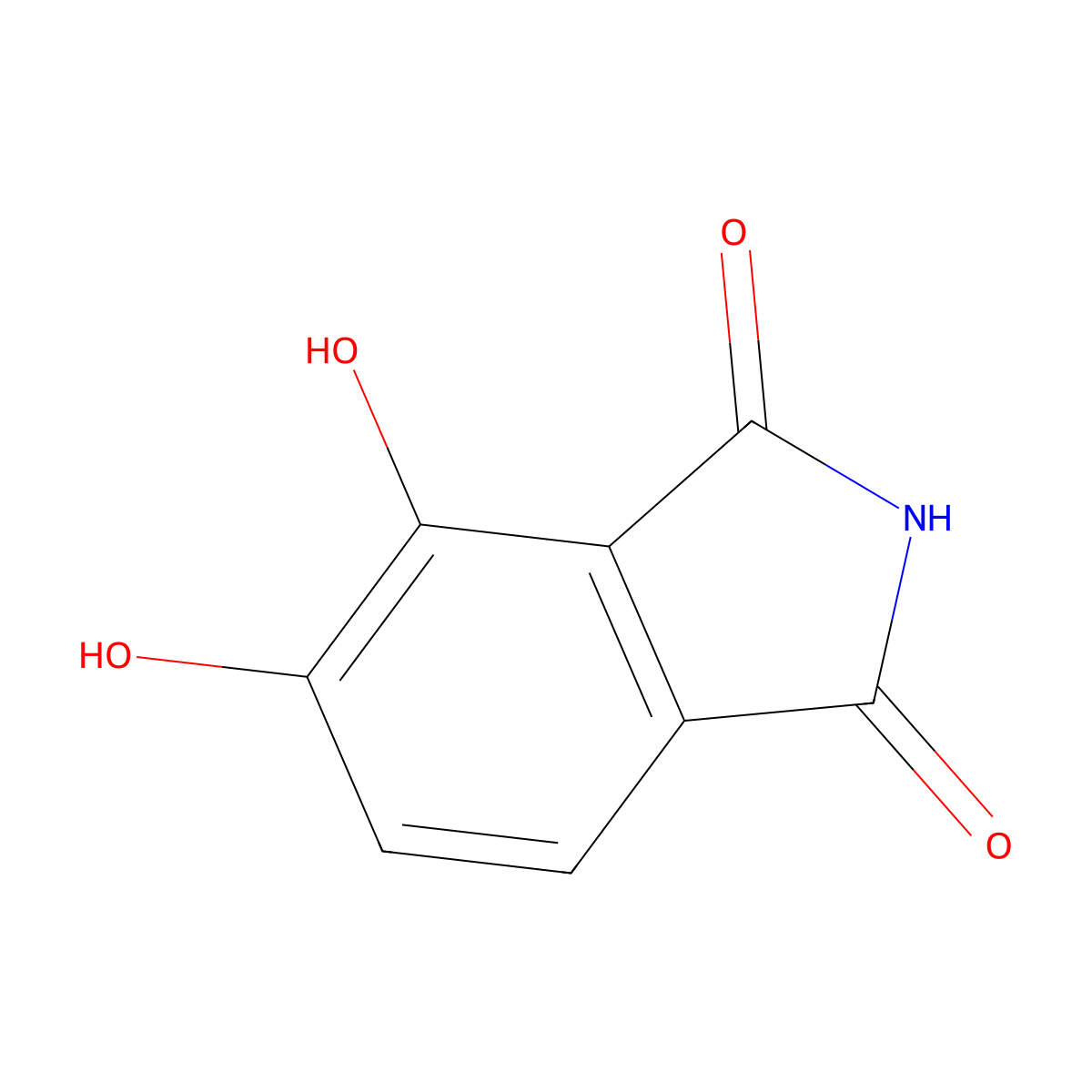 4,5-dihydroxy-2,3-dihydro-1H-isoindole-1,3-dione molecular structure, CAS 153356-72-0