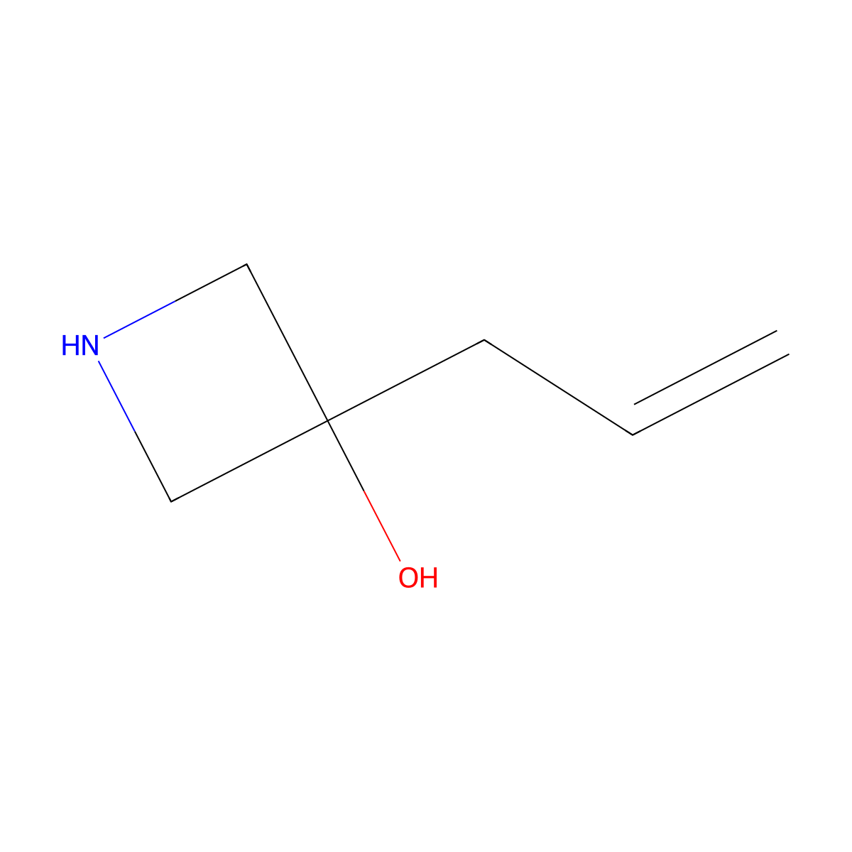 3-(Prop-2-en-1-yl)azetidin-3-ol molecular structure, CAS 1533568-79-4