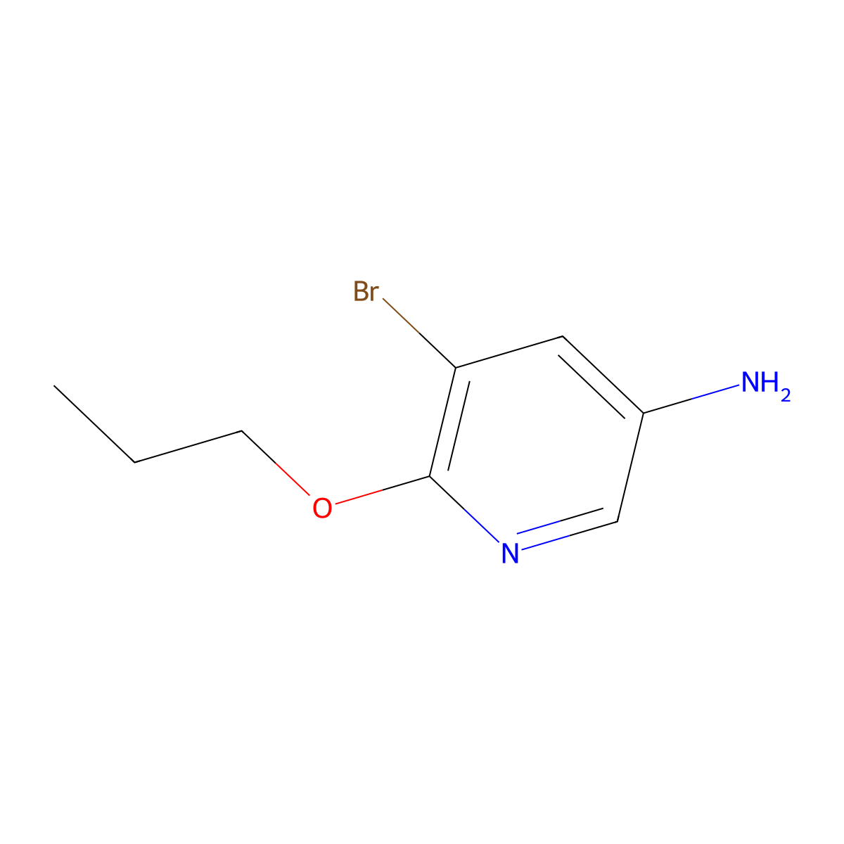 5-Bromo-6-propoxypyridin-3-amine molecular structure, CAS 1533572-10-9