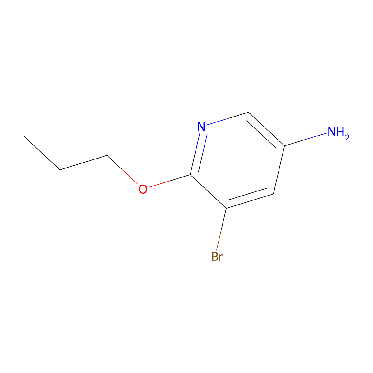 5-Bromo-6-propoxypyridin-3-amine molecular structure, CAS 1533572-10-9