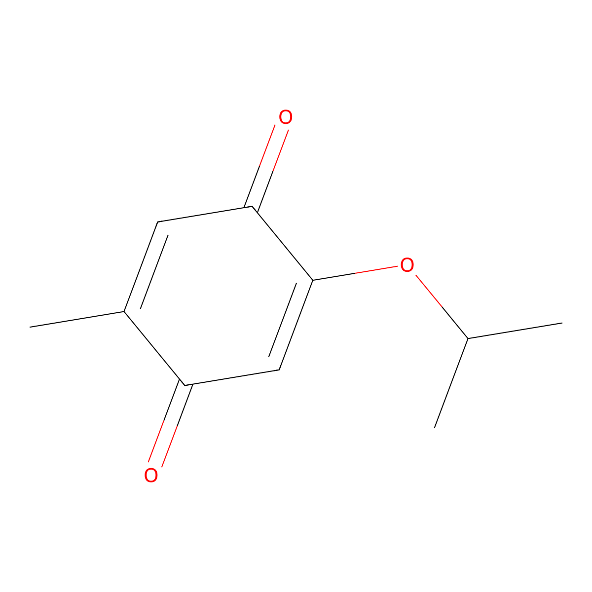 2-Isopropoxy-5-methylcyclohexa-2,5-diene-1,4-dione molecular structure, CAS 153360-58-8