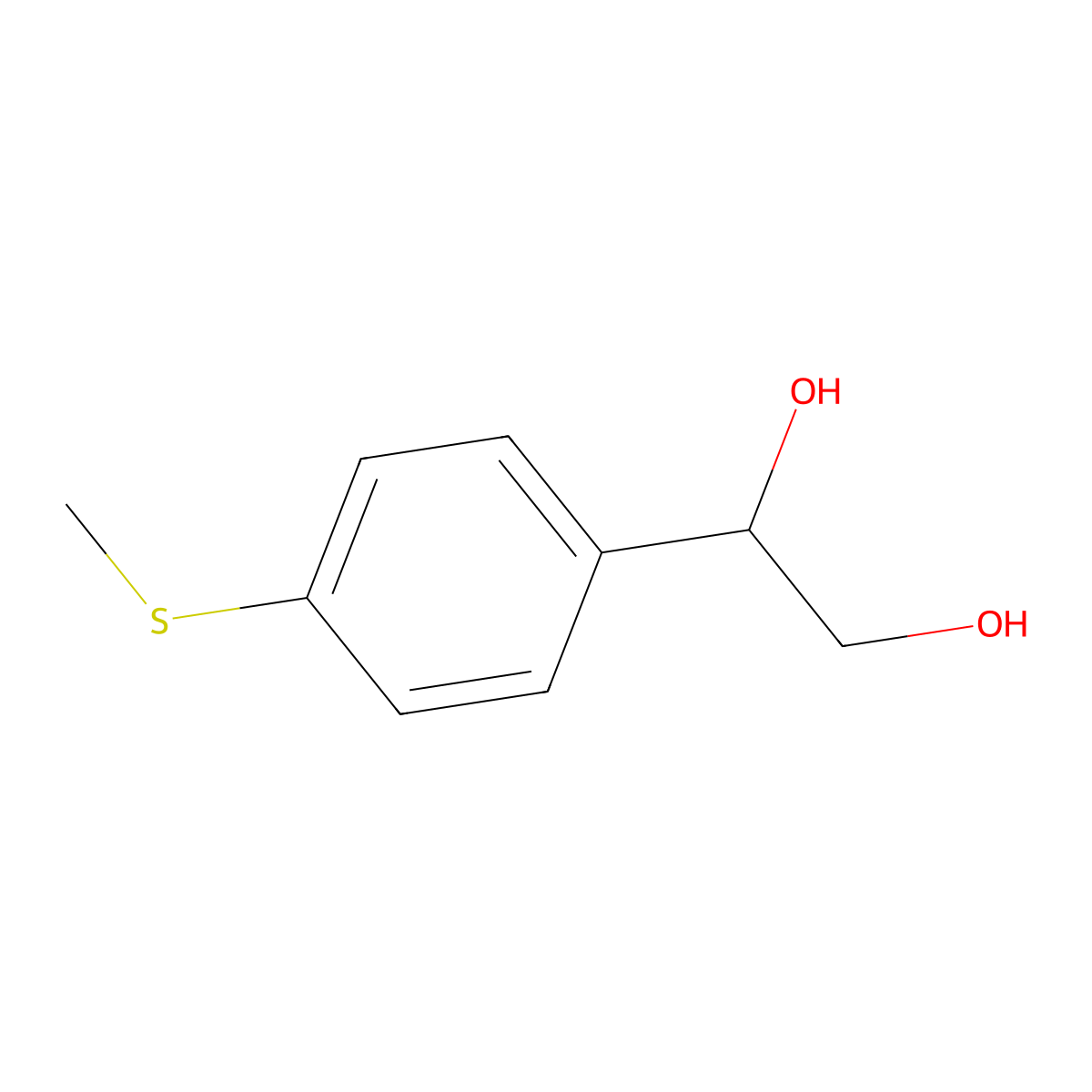 1-[4-(Methylsulfanyl)phenyl]ethane-1,2-diol molecular structure, CAS 1533667-23-0