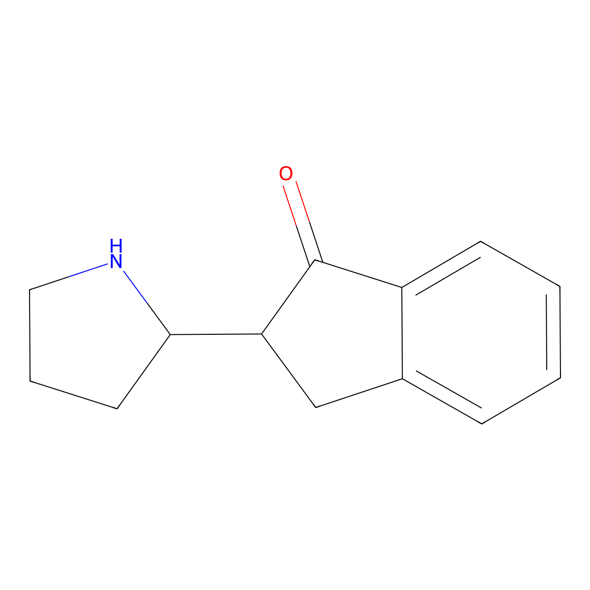 2-(Pyrrolidin-2-YL)-2,3-dihydro-1H-inden-1-one molecular structure, CAS 1533676-62-8