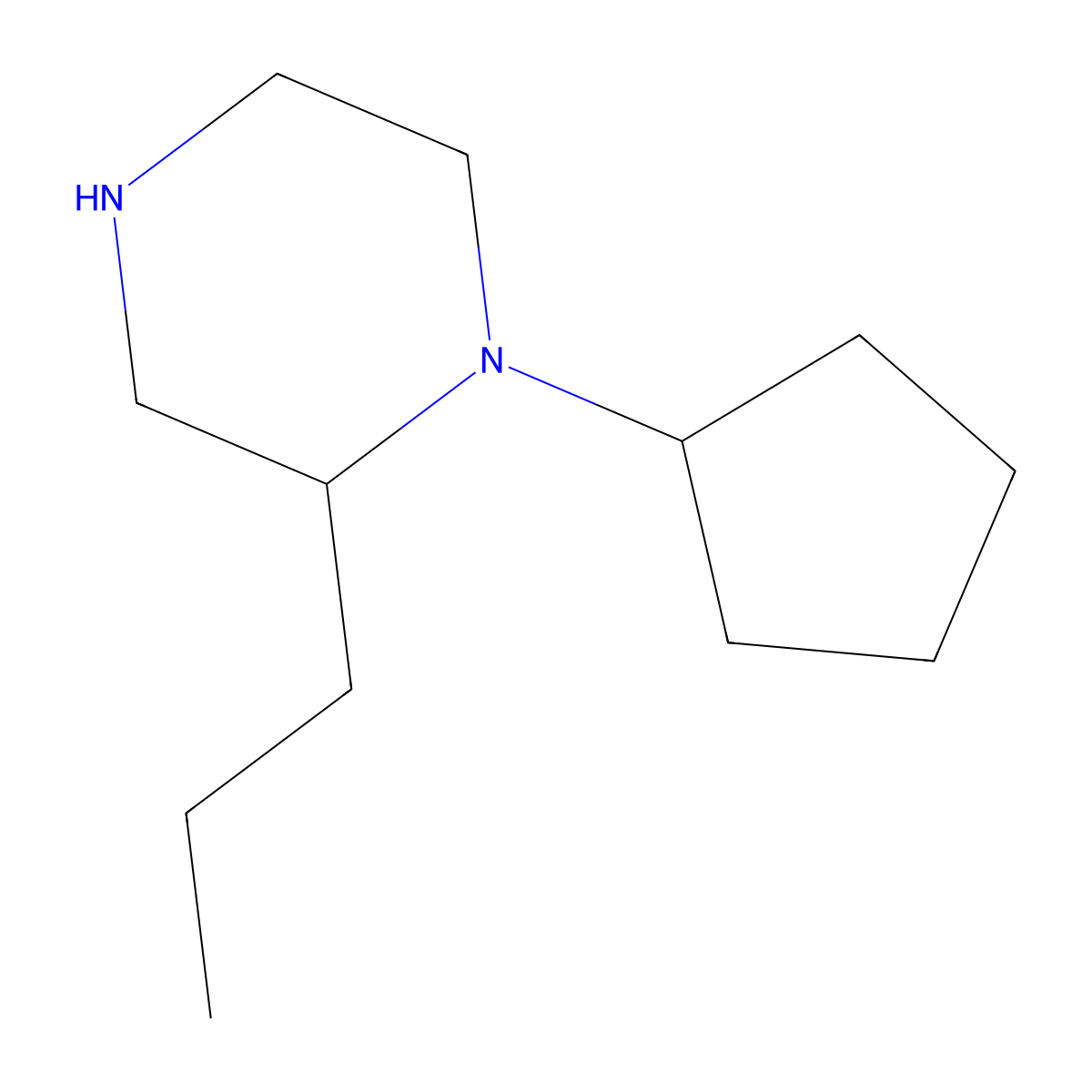 1-Cyclopentyl-2-propylpiperazine molecular structure, CAS 1533703-63-7