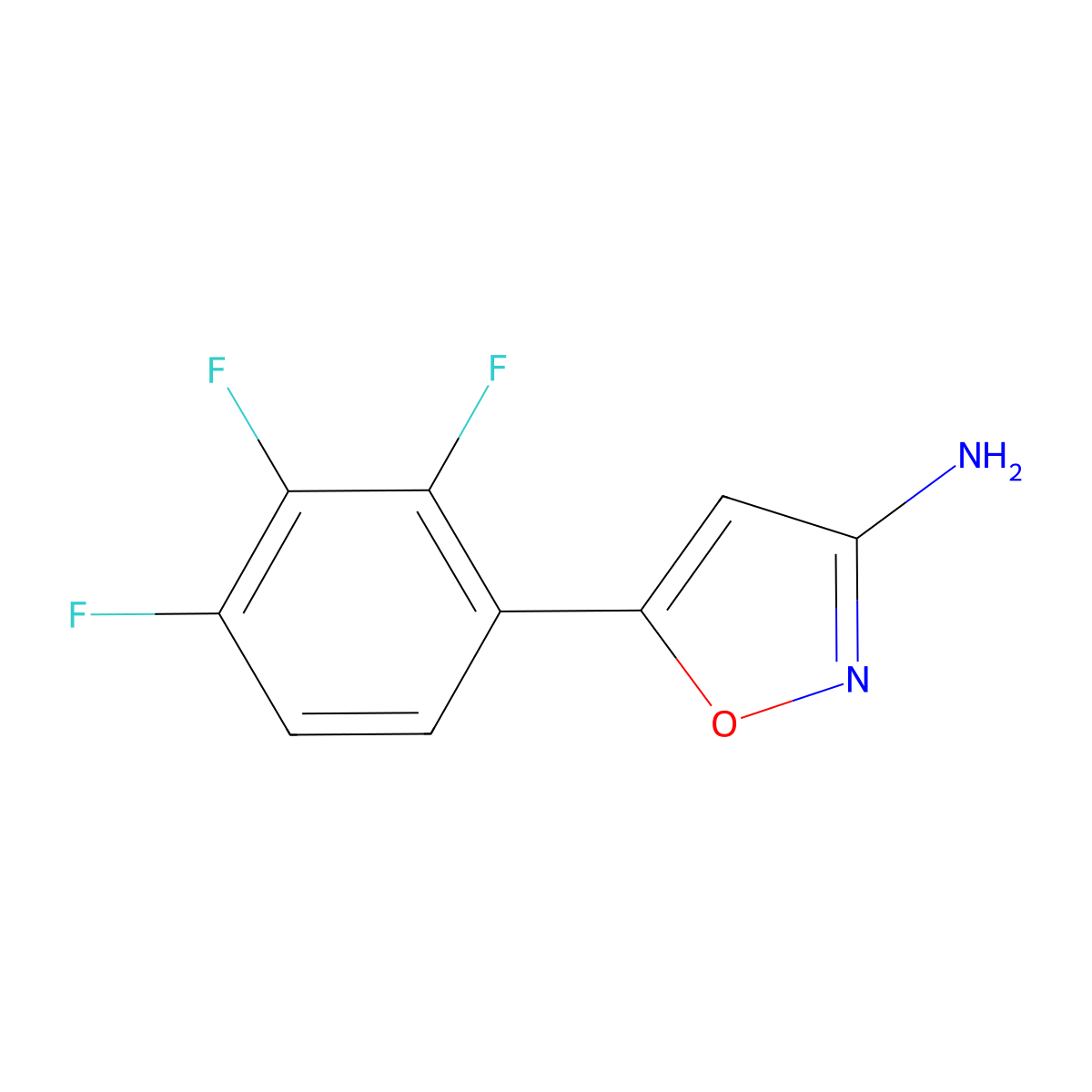 5-(2,3,4-Trifluorophenyl)isoxazol-3-amine molecular structure, CAS 1533721-87-7