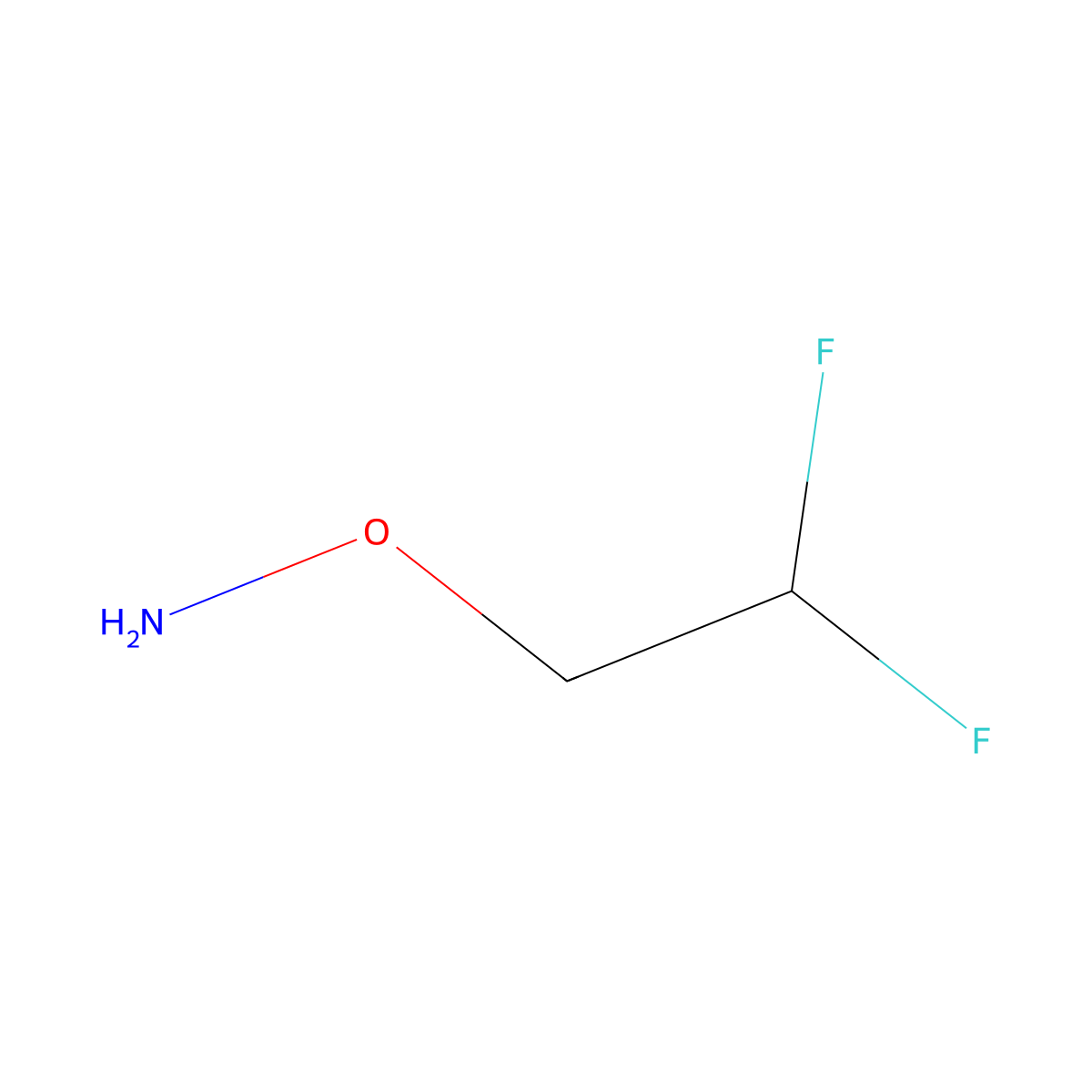 O-(2,2-difluoroethyl)hydroxylamine molecular structure, CAS 153374-43-7