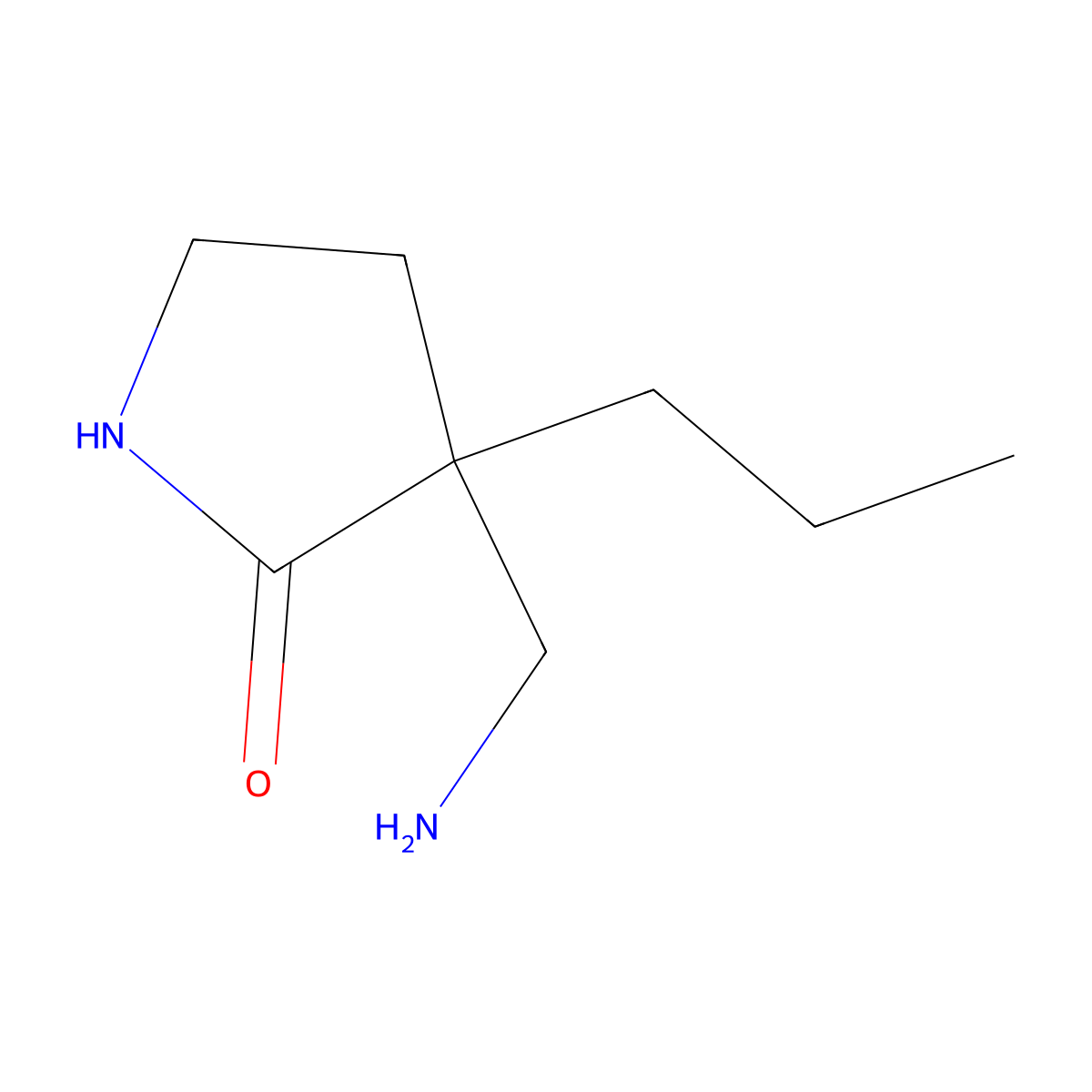 3-(Aminomethyl)-3-propylpyrrolidin-2-one molecular structure, CAS 1533769-63-9