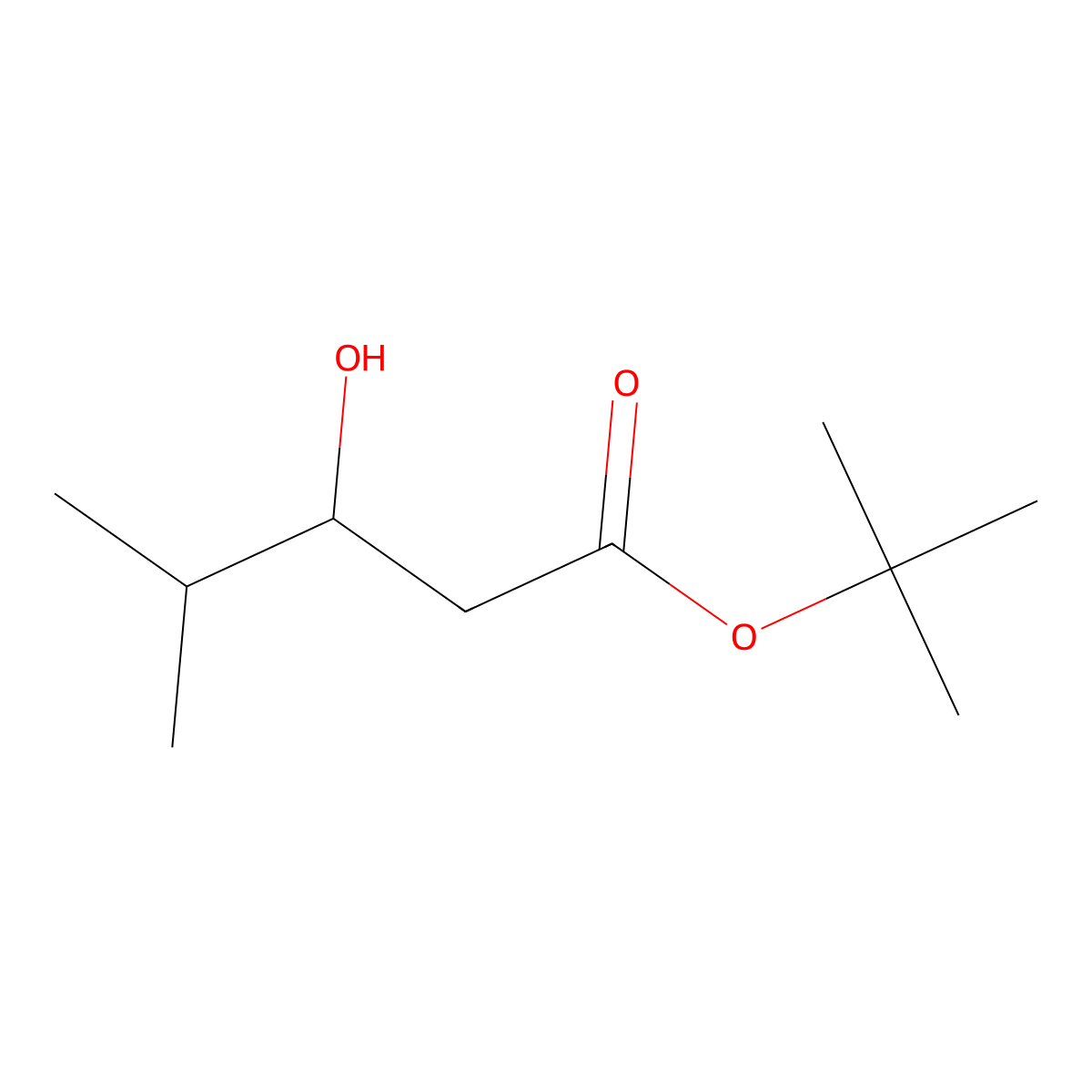 Tert-butyl 3-hydroxy-4-methylpentanoate molecular structure, CAS 153380-03-1