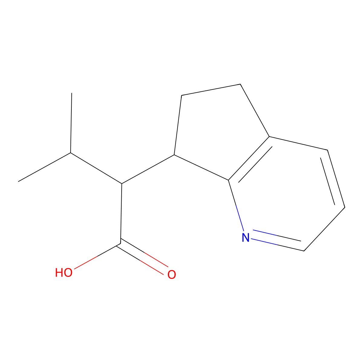 2-(6,7-Dihydro-5h-cyclopenta[b]pyridin-7-yl)-3-methylbutanoic acid molecular structure, CAS 1533801-59-0