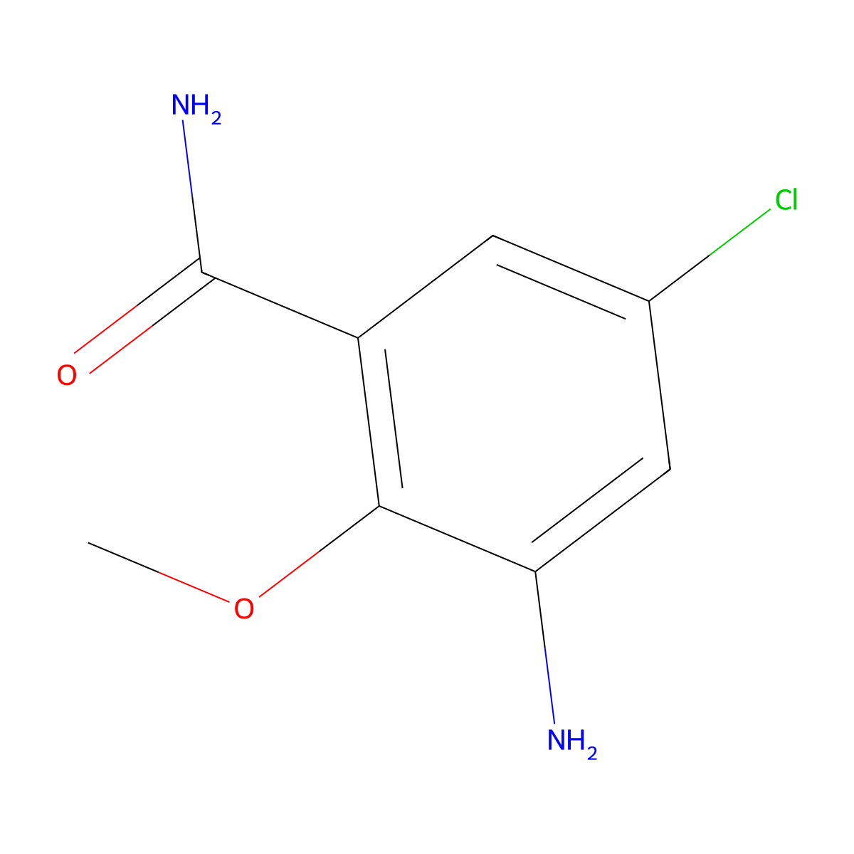 3-Amino-5-chloro-2-methoxybenzamide molecular structure, CAS 1533869-46-3