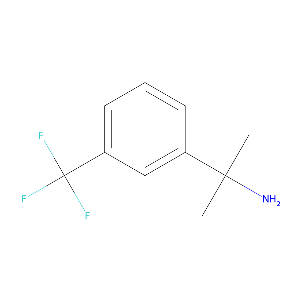 2-[3-(Trifluoromethyl)phenyl]propan-2-amine molecular structure, CAS 153390-61-5