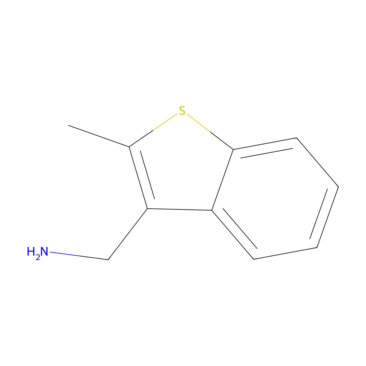 1-(2-Methyl-1-benzothiophen-3-yl)methanamine molecular structure, CAS 1533910-56-3
