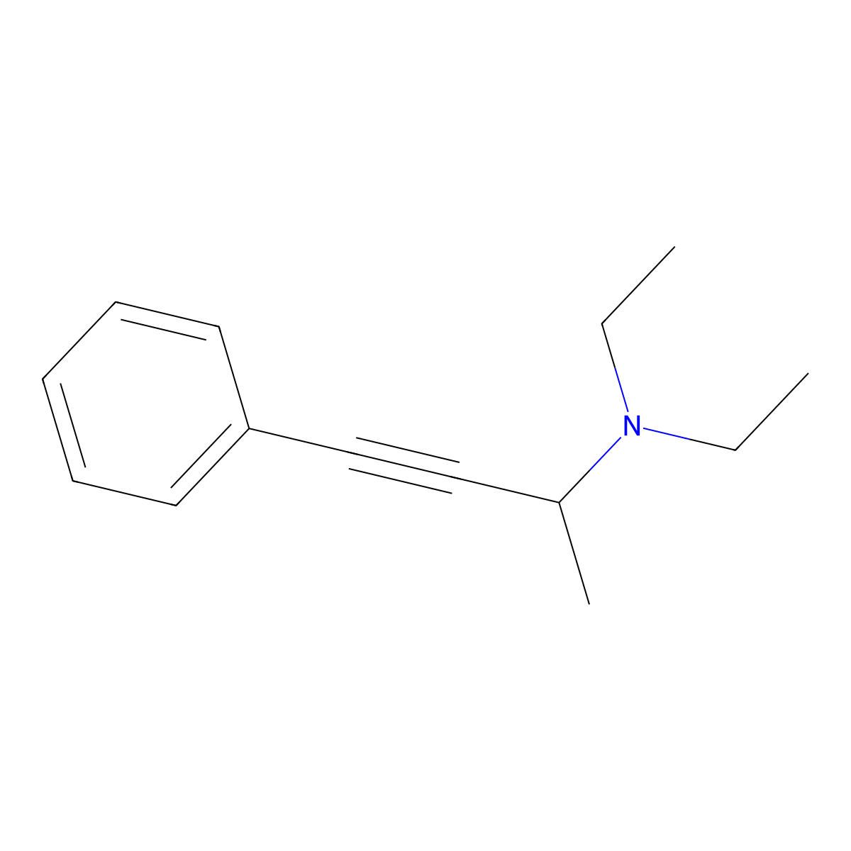 N,N-diethyl-4-phenylbut-3-yn-2-amine molecular structure, CAS 153396-40-8