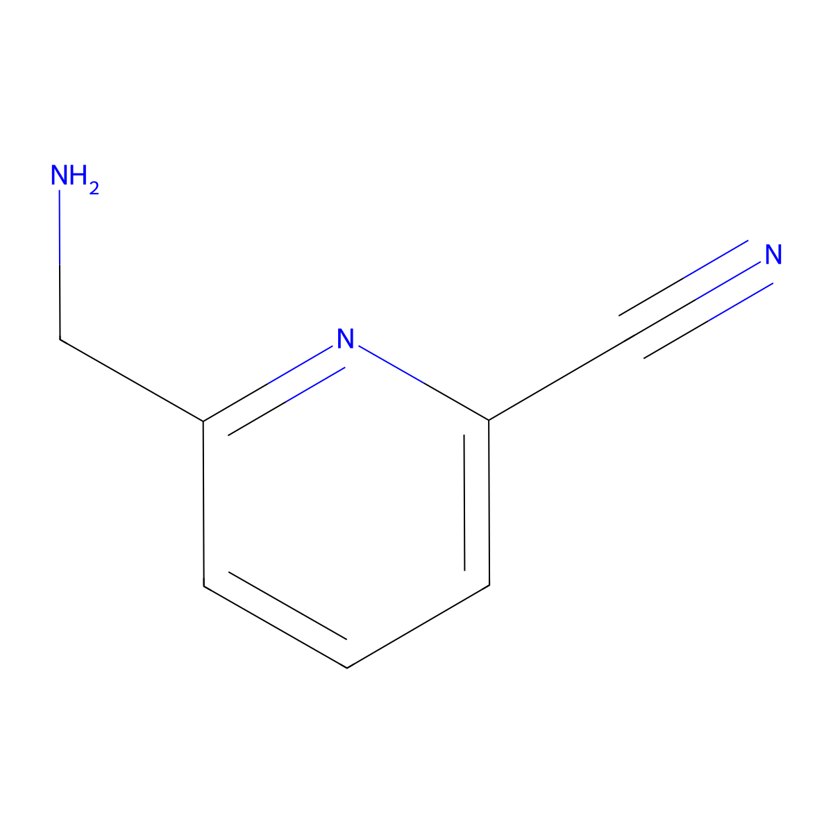 6-(Aminomethyl)picolinonitrile molecular structure, CAS 153396-50-0
