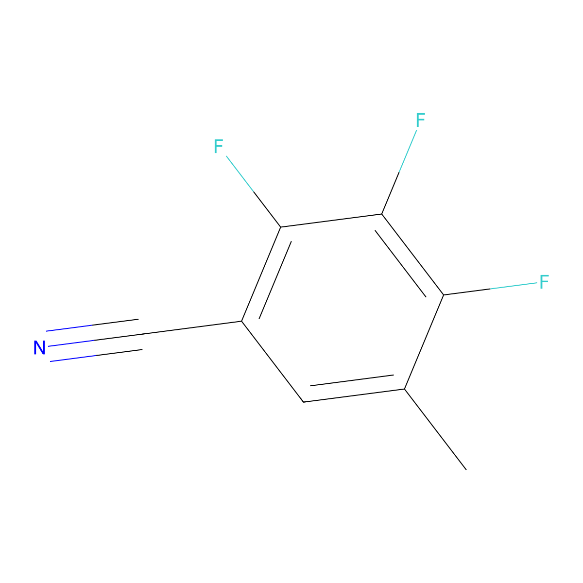 2,3,4-Trifluoro-5-methylbenzonitrile molecular structure, CAS 1533973-82-8
