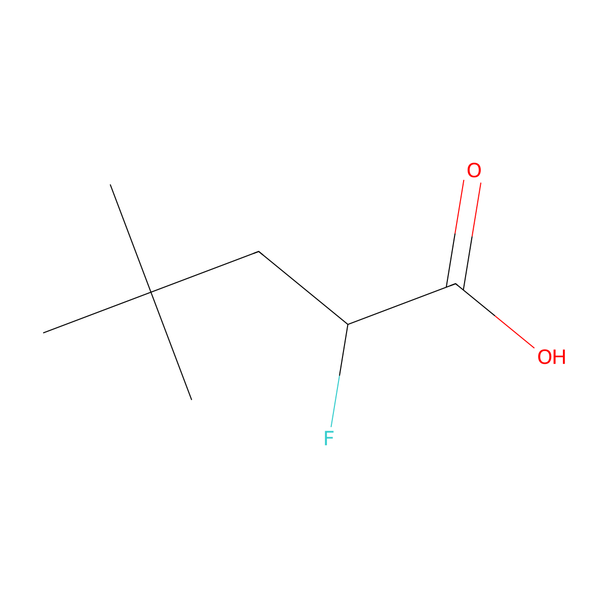 2-Fluoro-4,4-dimethylpentanoic acid molecular structure, CAS 1534019-67-4