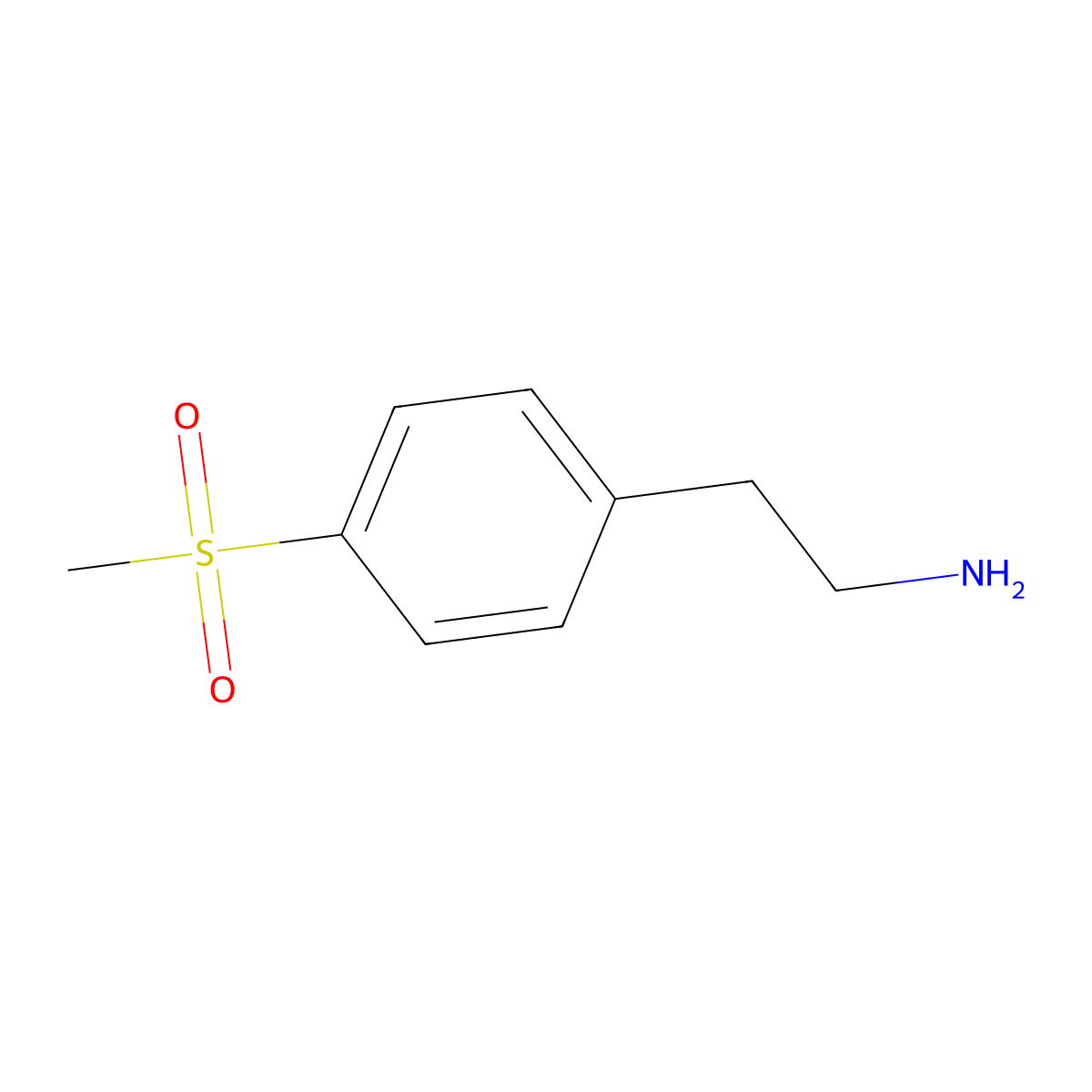2-(4-Methanesulfonylphenyl)ethan-1-amine molecular structure, CAS 153402-45-0