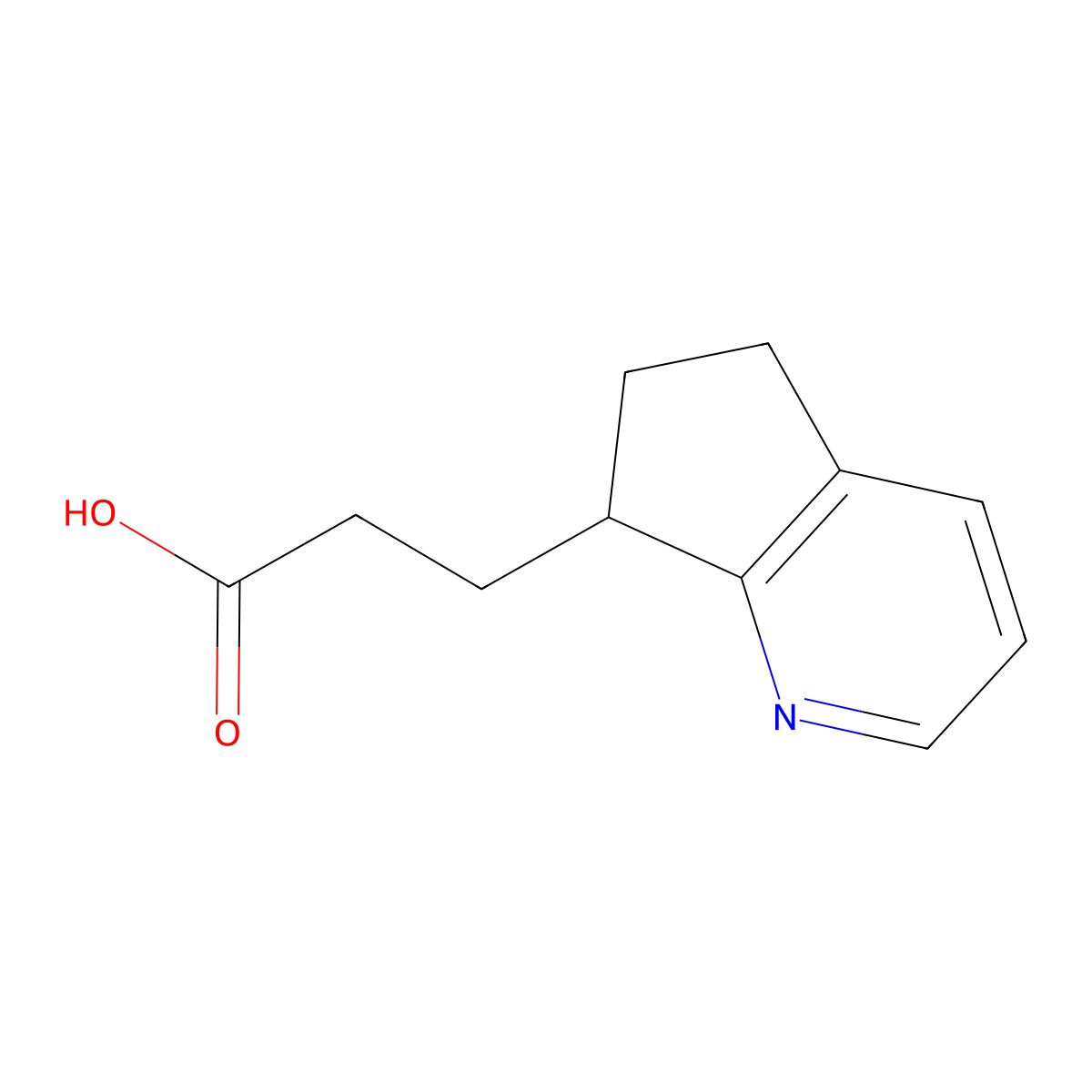 3-(6,7-Dihydro-5h-cyclopenta[b]pyridin-7-yl)propanoic acid molecular structure, CAS 1534027-23-0