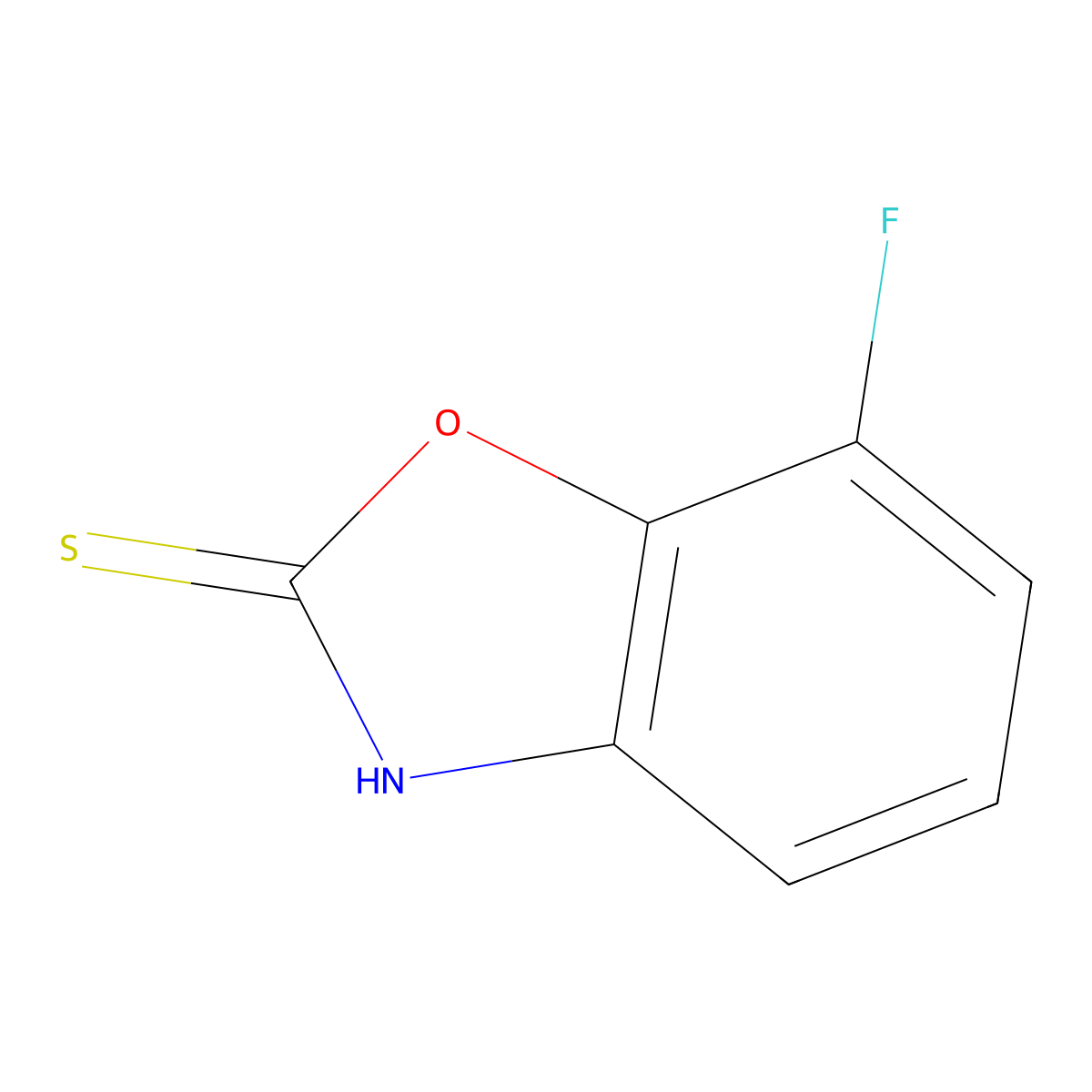 7-Fluorobenzoxazole-2(3H)-thione molecular structure, CAS 153403-54-4