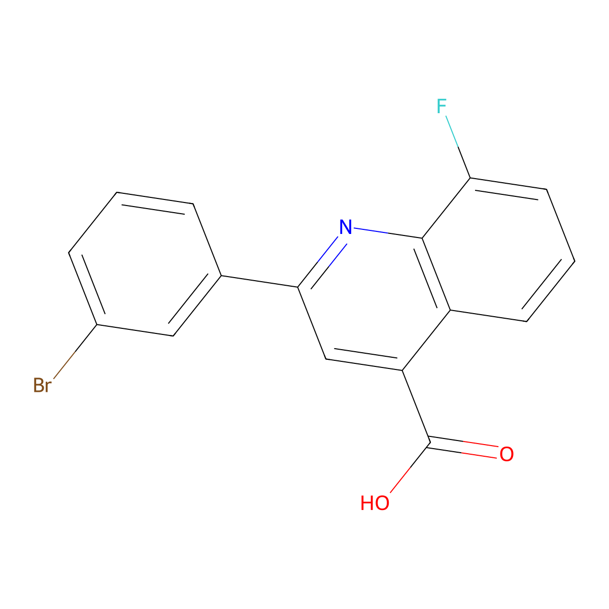 2-(3-Bromophenyl)-8-Fluoroquinoline-4-Carboxylic Acid molecular structure, CAS 1534060-58-6